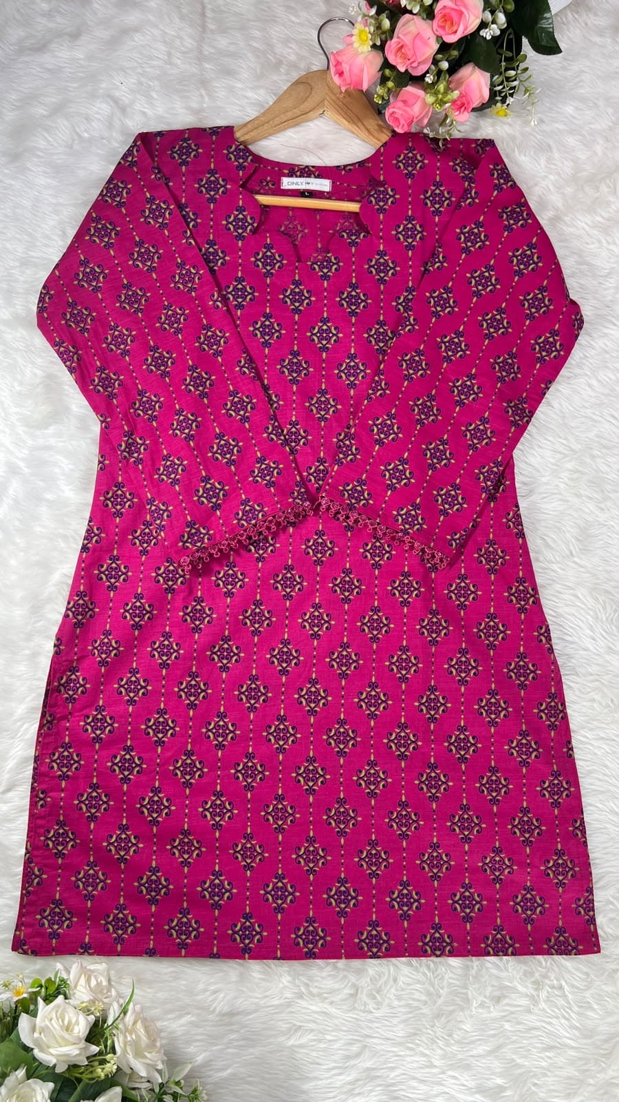Premium Aarong Slab Cotton Floral Kurti