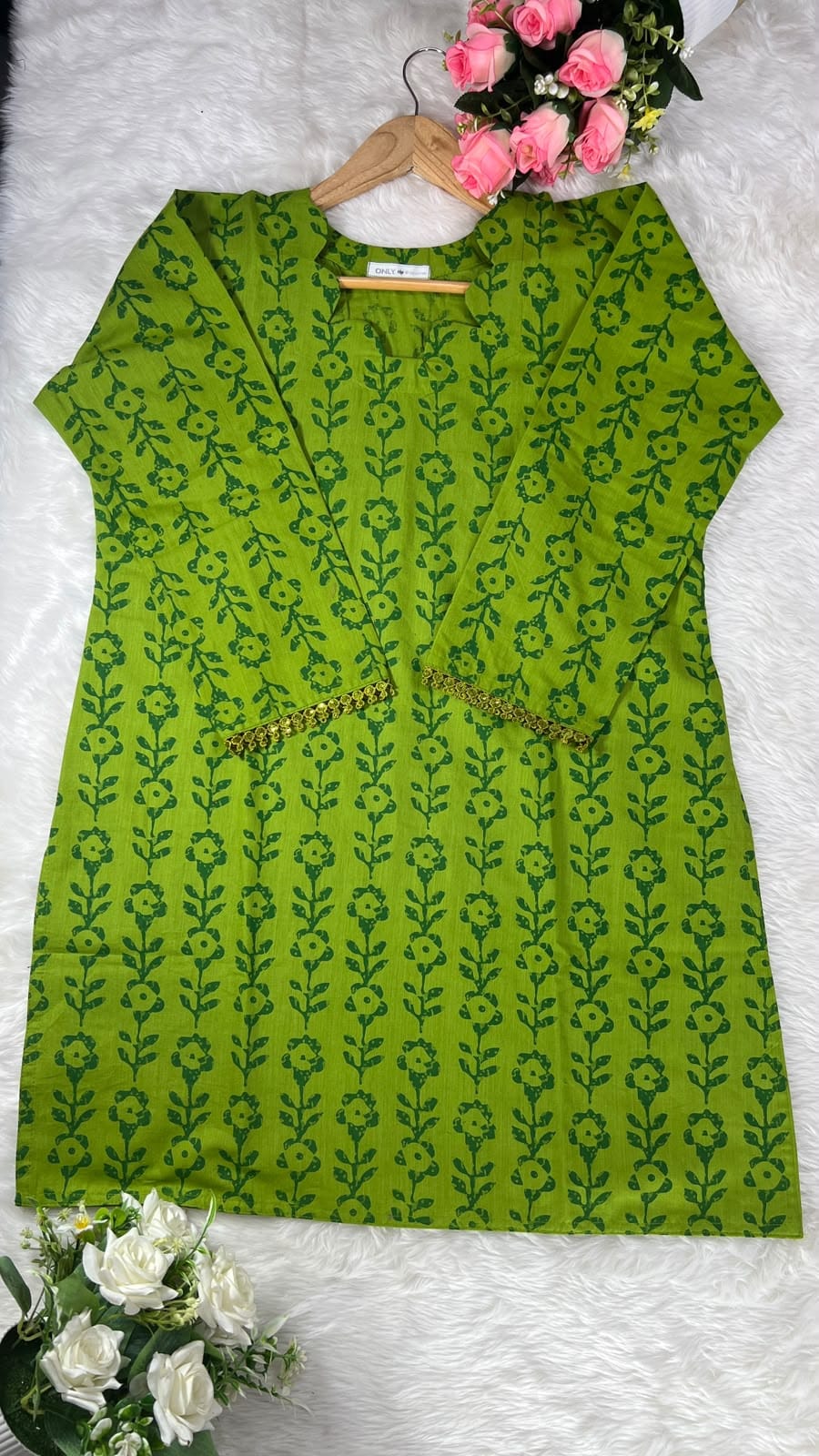 Premium Aarong Slab Cotton Floral Kurti