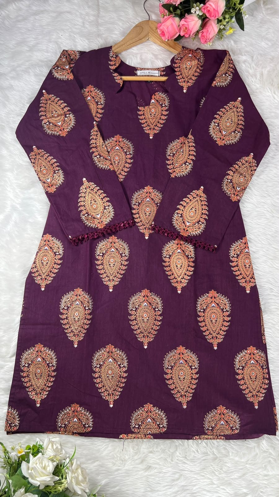 Premium Aarong Slab Cotton Floral Kurti