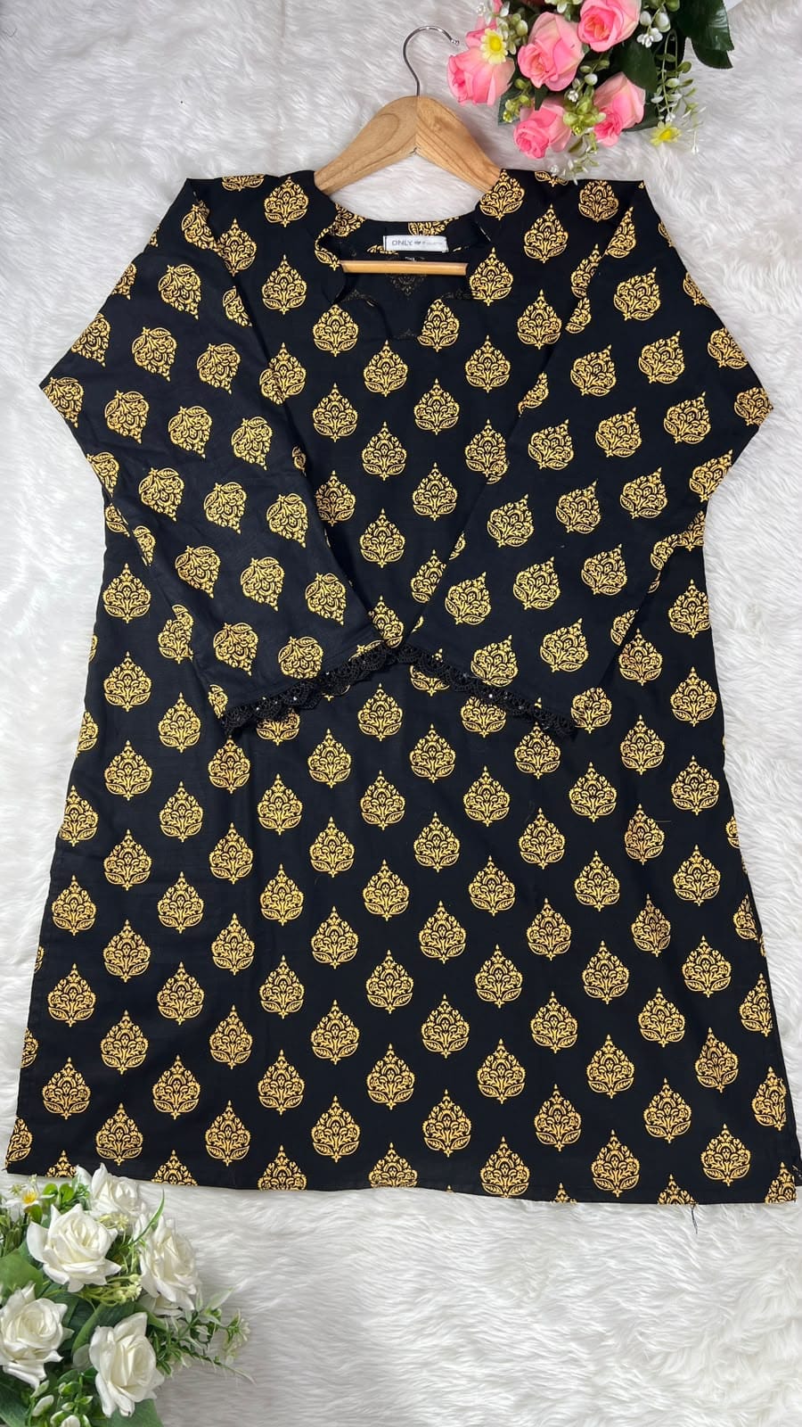 Premium Aarong Slab Cotton Floral Kurti